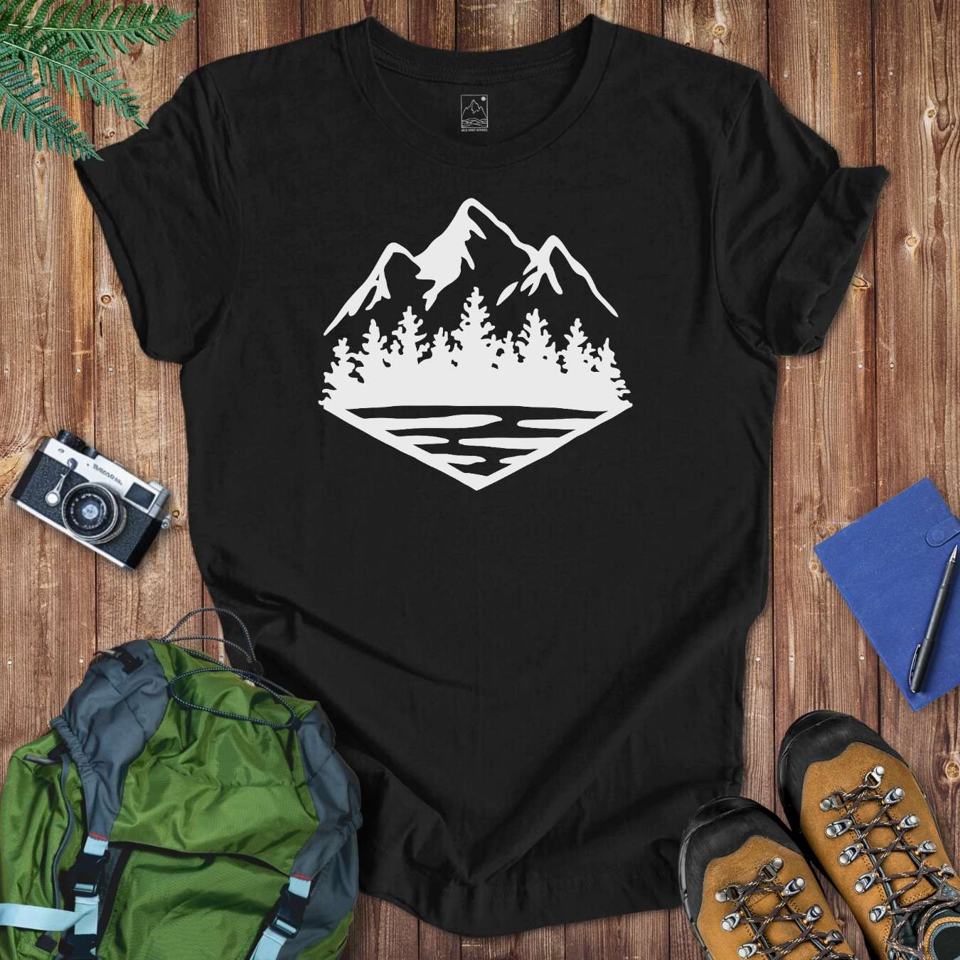 Mountain Forest Tee T-Shirt Black / S