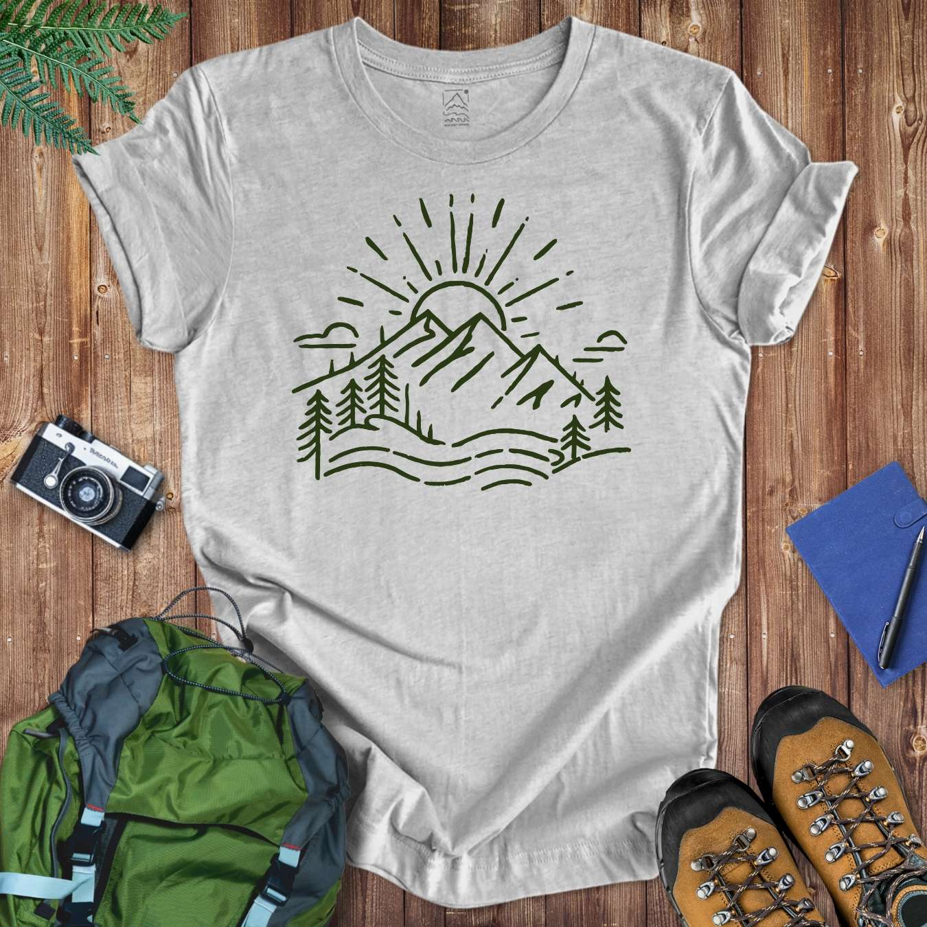 Mountain With Sun Tee T-Shirt Athletic Heather / S