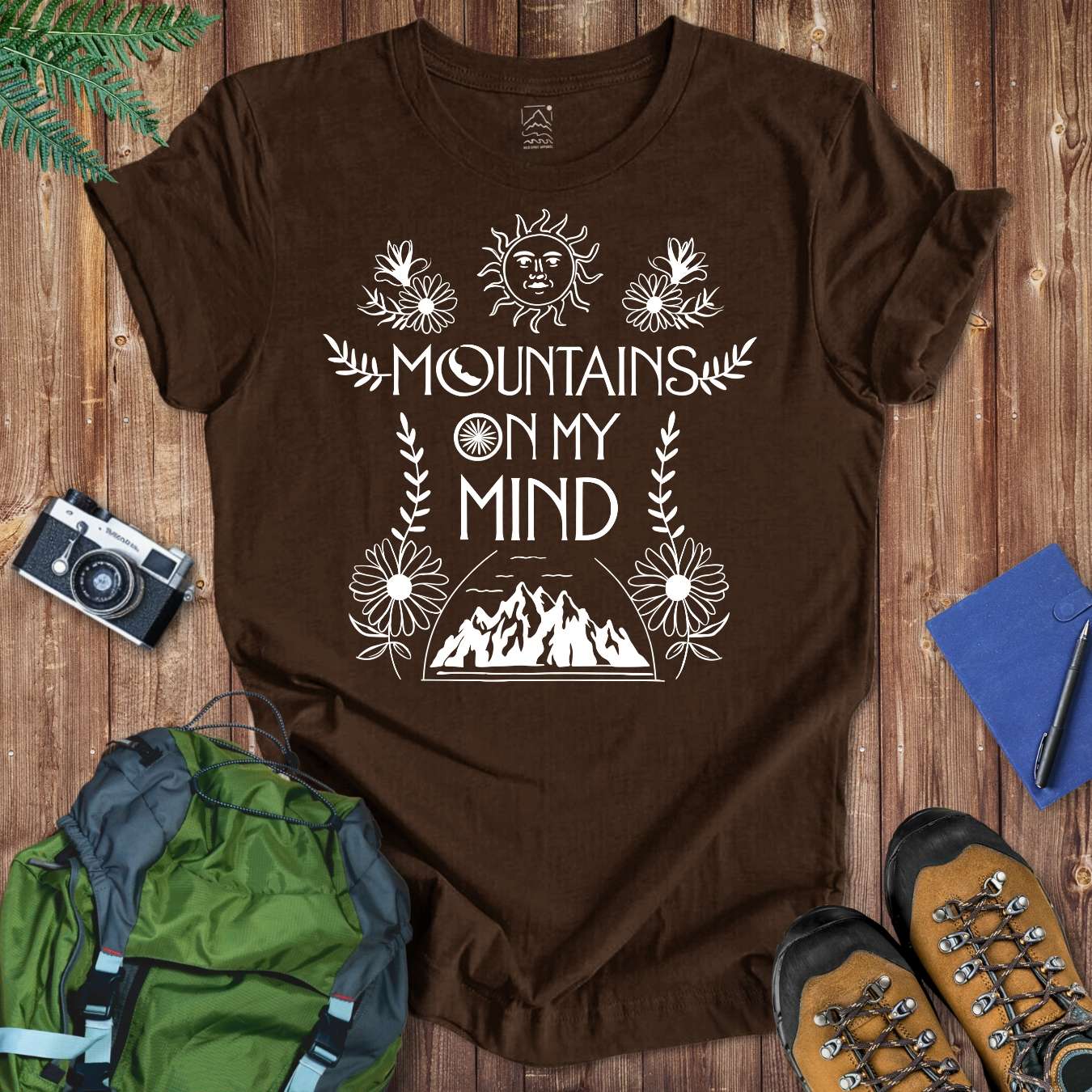 Mountains On My Mind Tee T-Shirt Brown / S