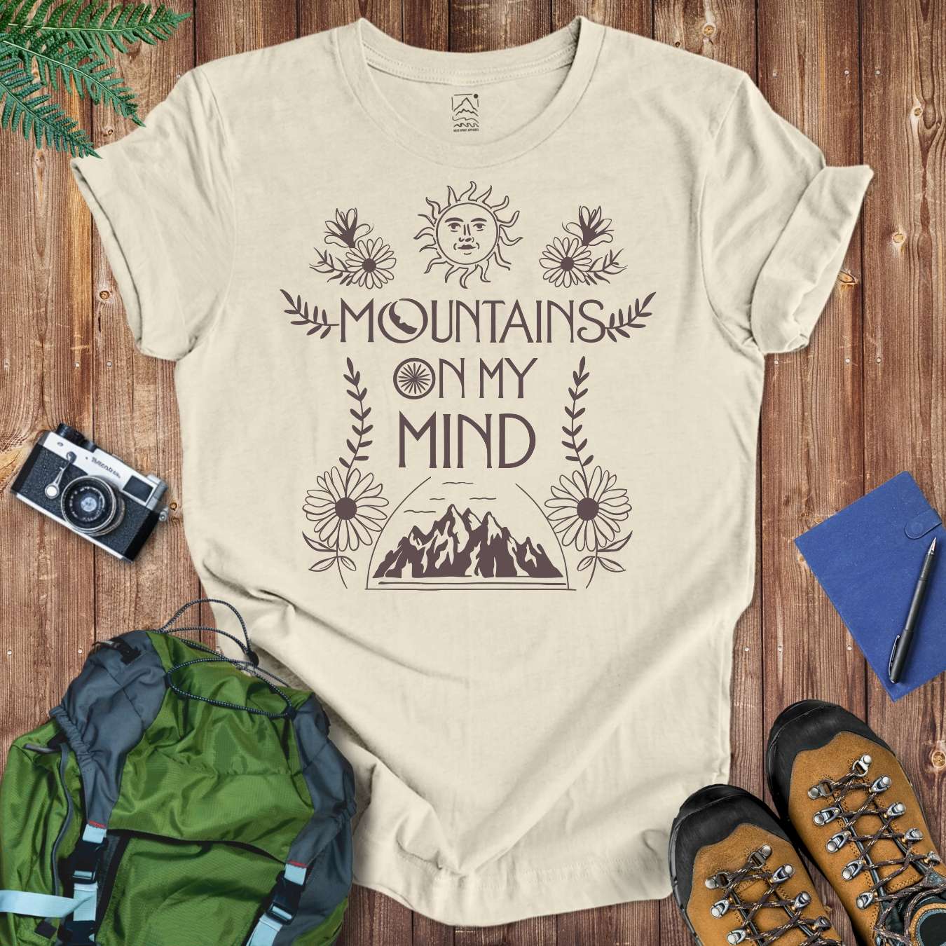 Mountains On My Mind Tee T-Shirt Natural / S