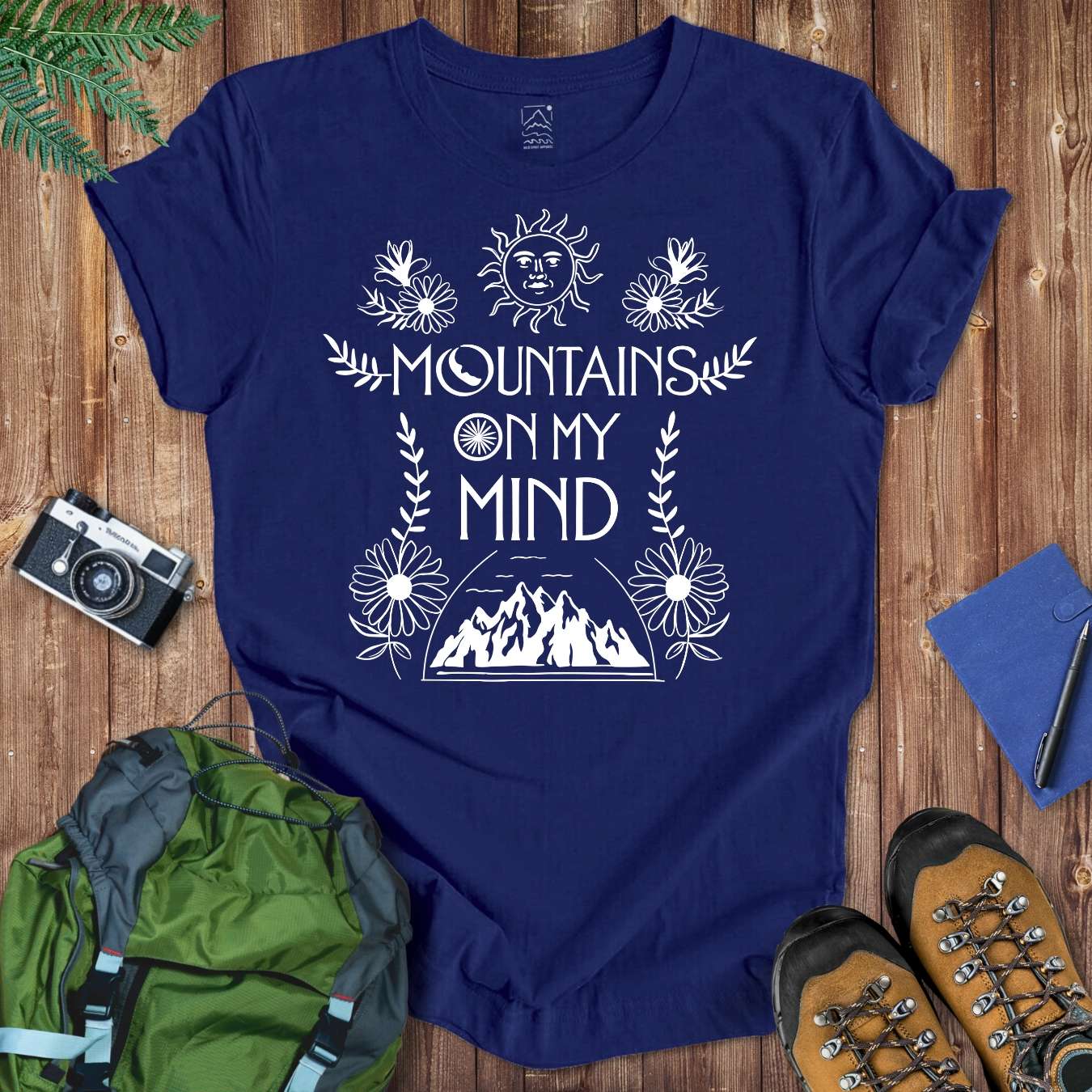 Mountains On My Mind Tee T-Shirt Navy / S