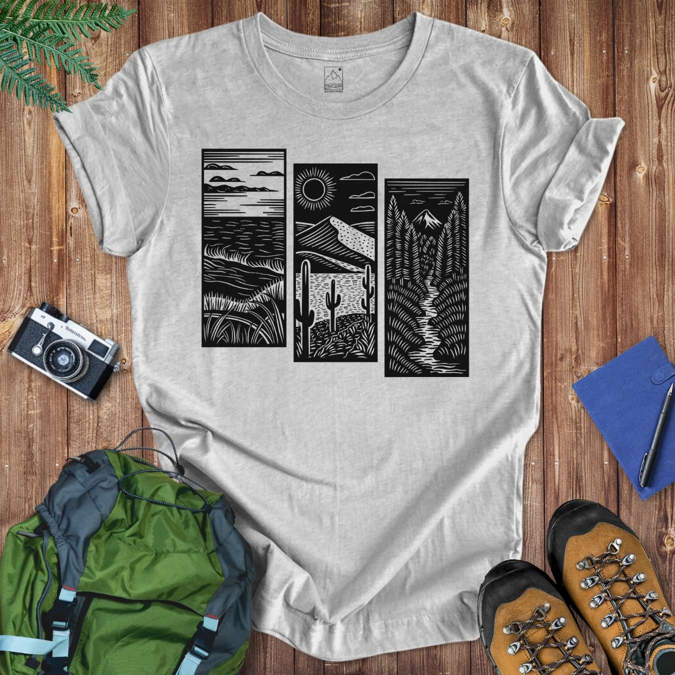 Nature Triptych Tee T-Shirt Athletic Heather / S