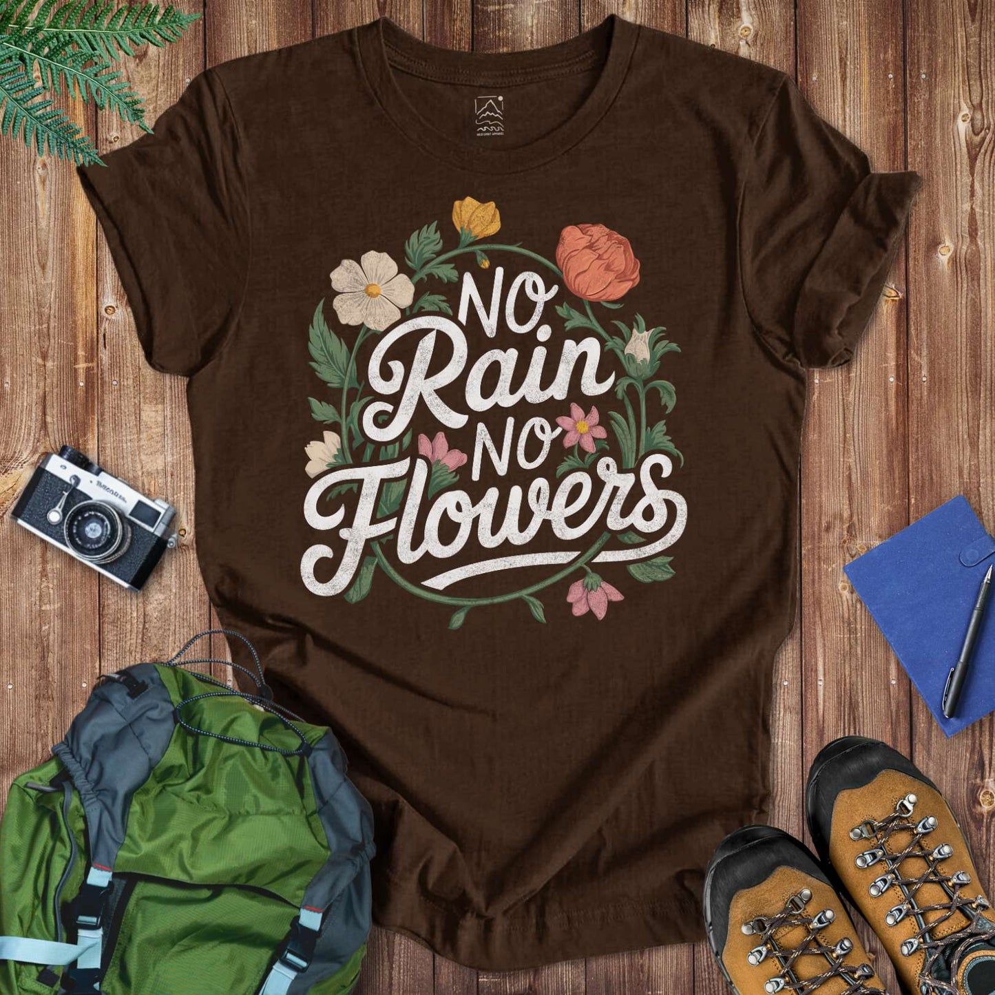 No Rain No Flowers Tee T-Shirt Brown / S