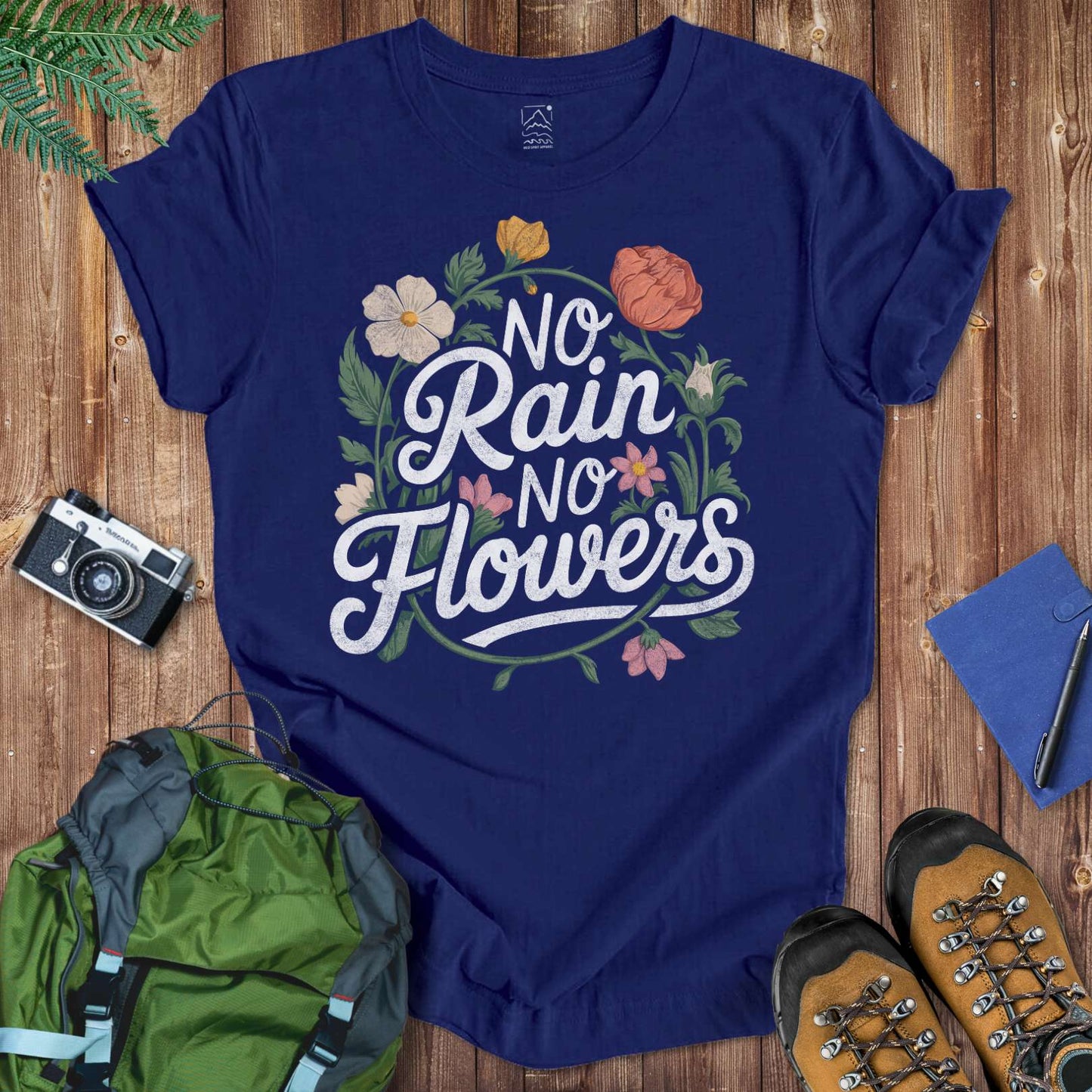 No Rain No Flowers Tee T-Shirt Navy / S