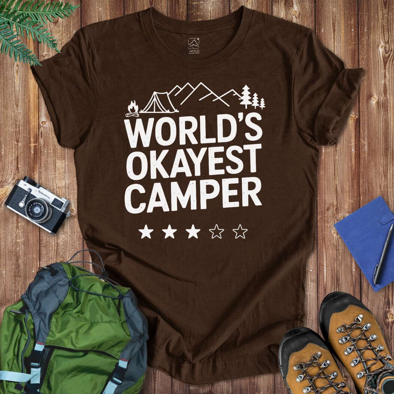 Okayest Camper Tee T-Shirt Brown / S