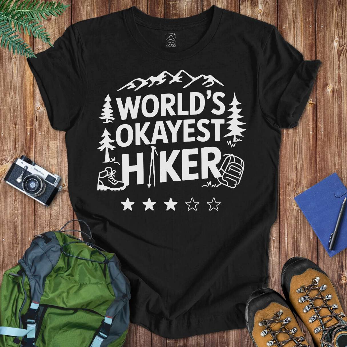 Okayest Hiker Tee T-Shirt Black / S