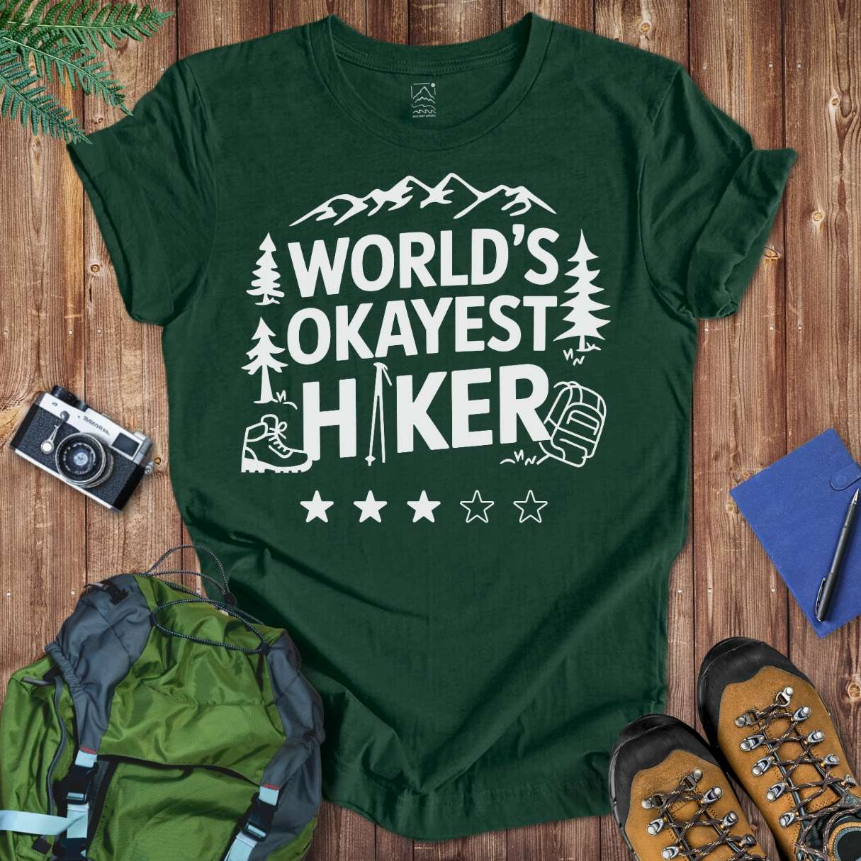 Okayest Hiker Tee T-Shirt Forest / S