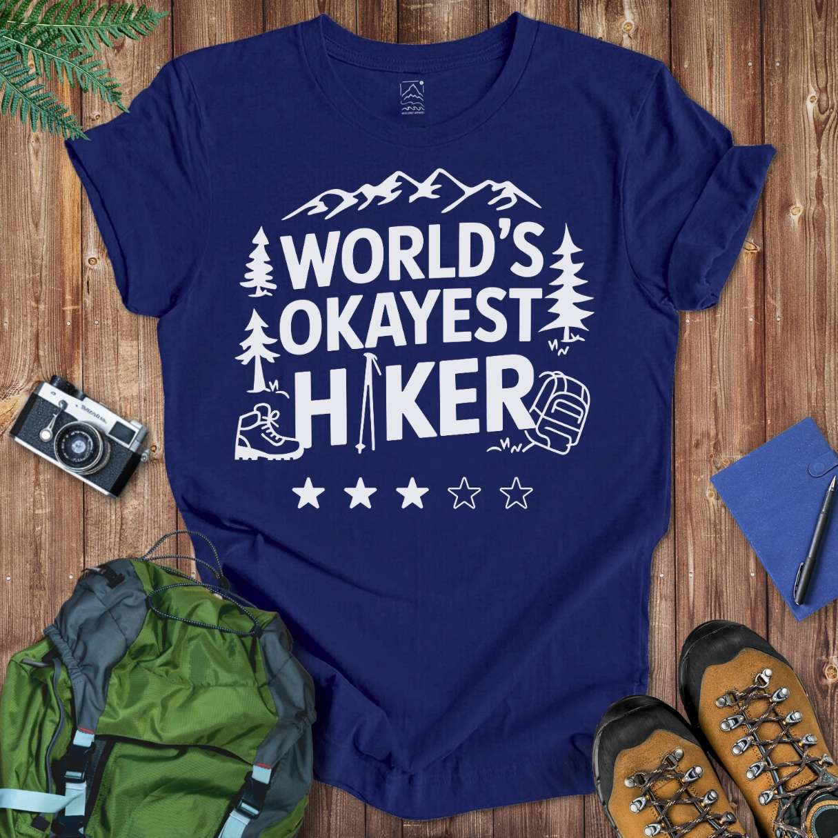 Okayest Hiker Tee T-Shirt Navy / S