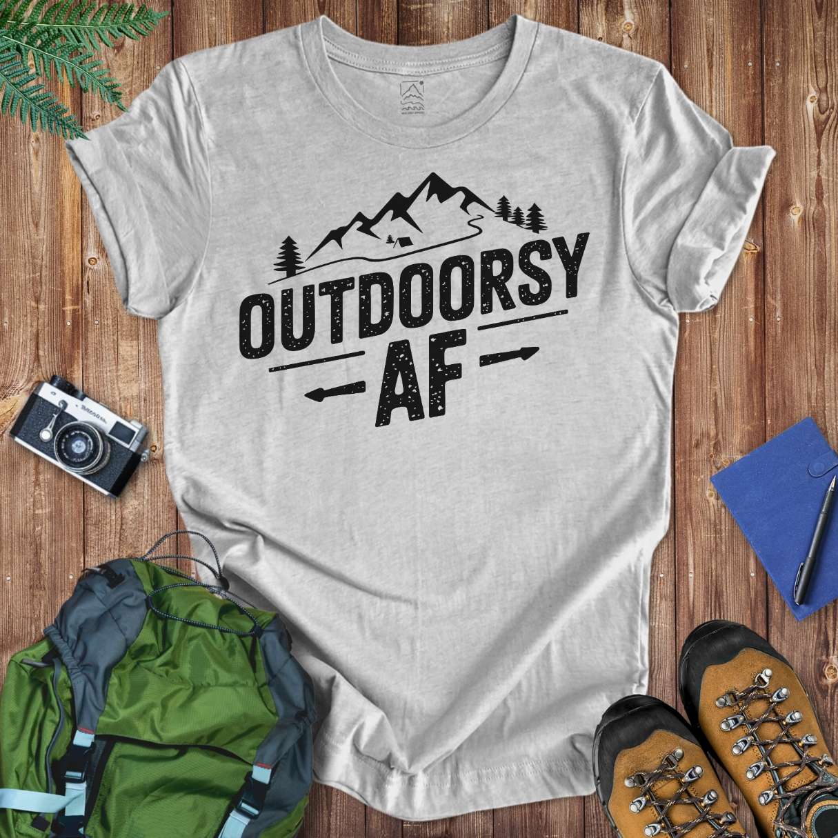 Outdoorsy AF Tee T-Shirt Athletic Heather / S