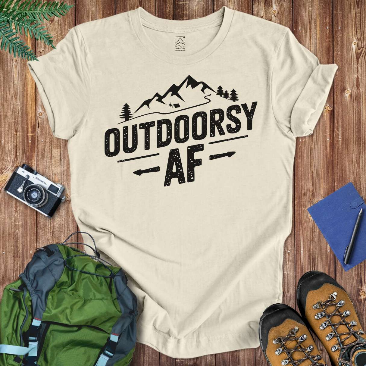 Outdoorsy AF Tee T-Shirt Natural / S