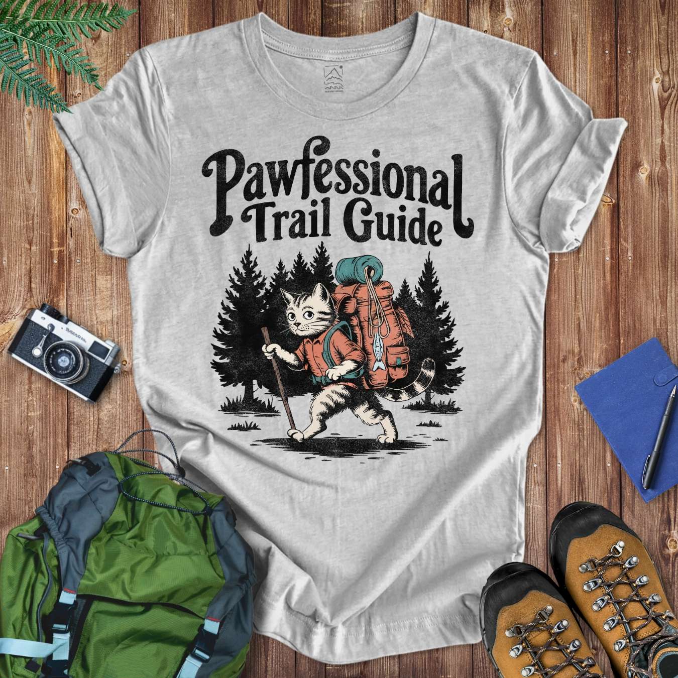 Pawfessional Trail Cat Tee T-Shirt Athletic Heather / S