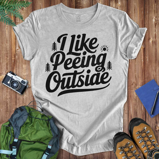 Peeing Outside Tee T-Shirt Athletic Heather / S