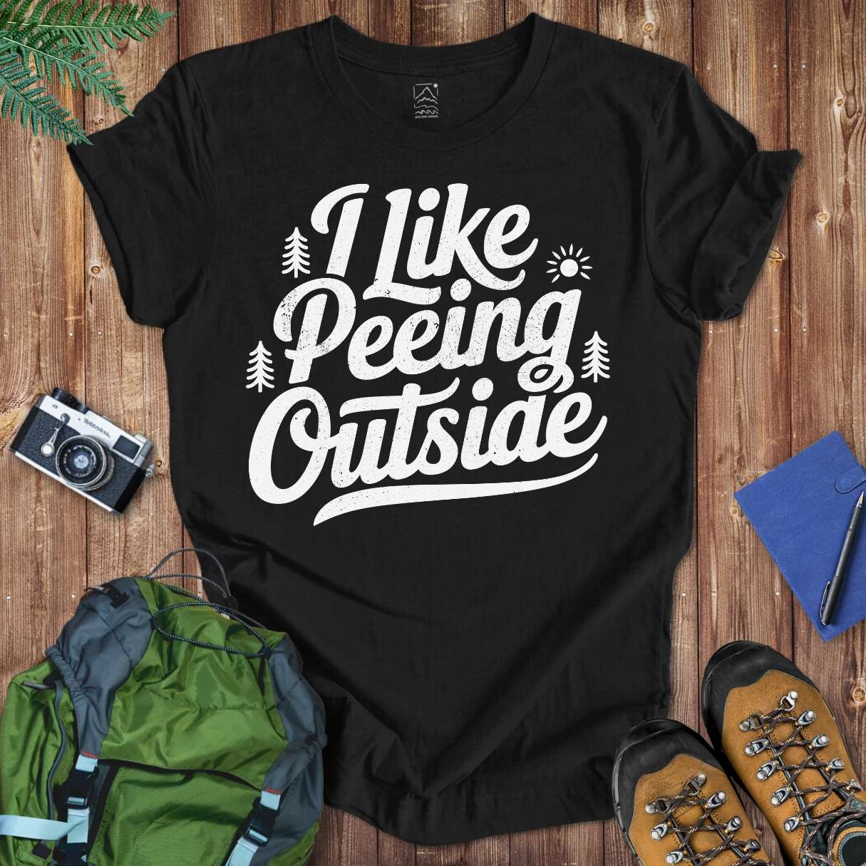 Peeing Outside Tee T-Shirt Black / S