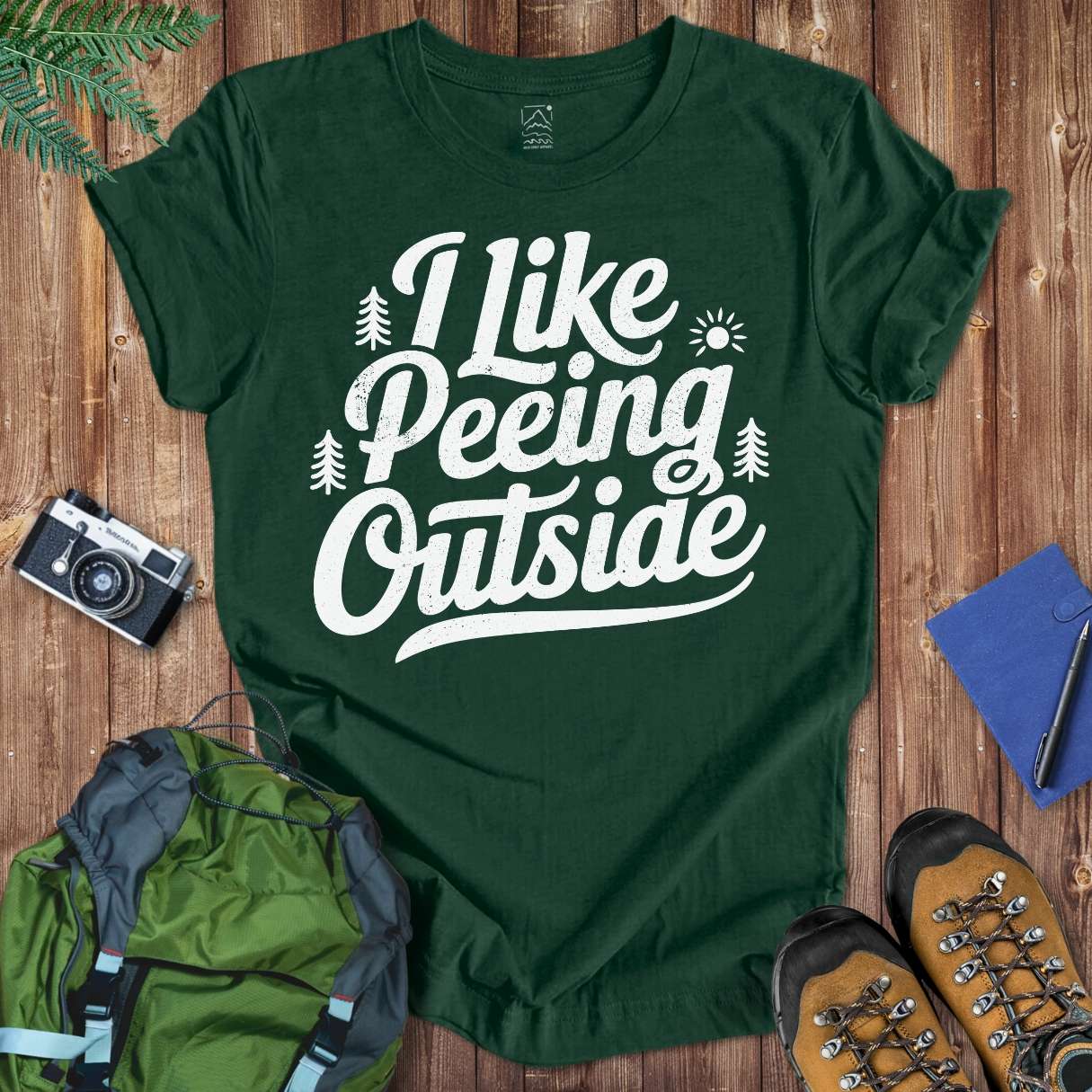 Peeing Outside Tee T-Shirt Forest / S