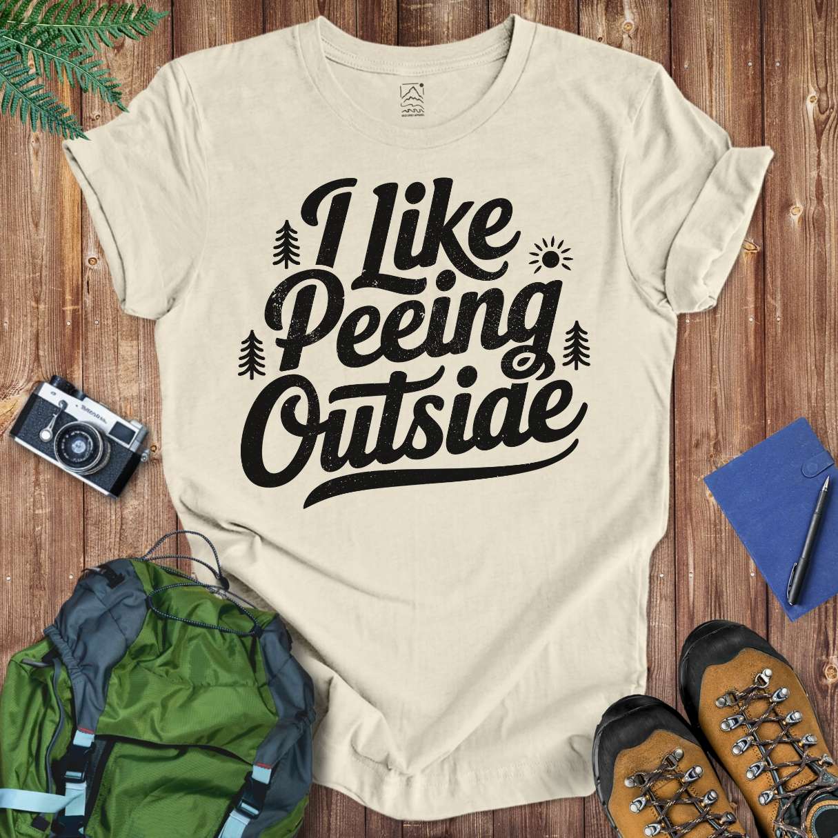 Peeing Outside Tee T-Shirt Natural / S