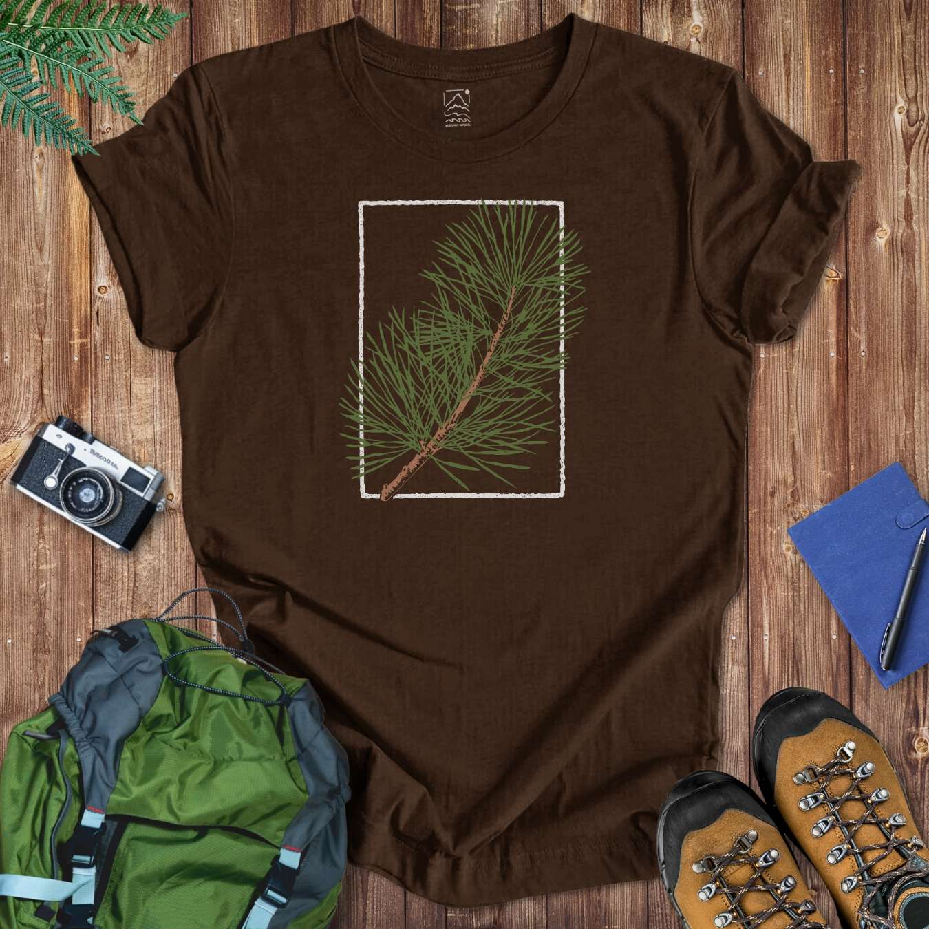 Pine Rectangle Tee T-Shirt Brown / S