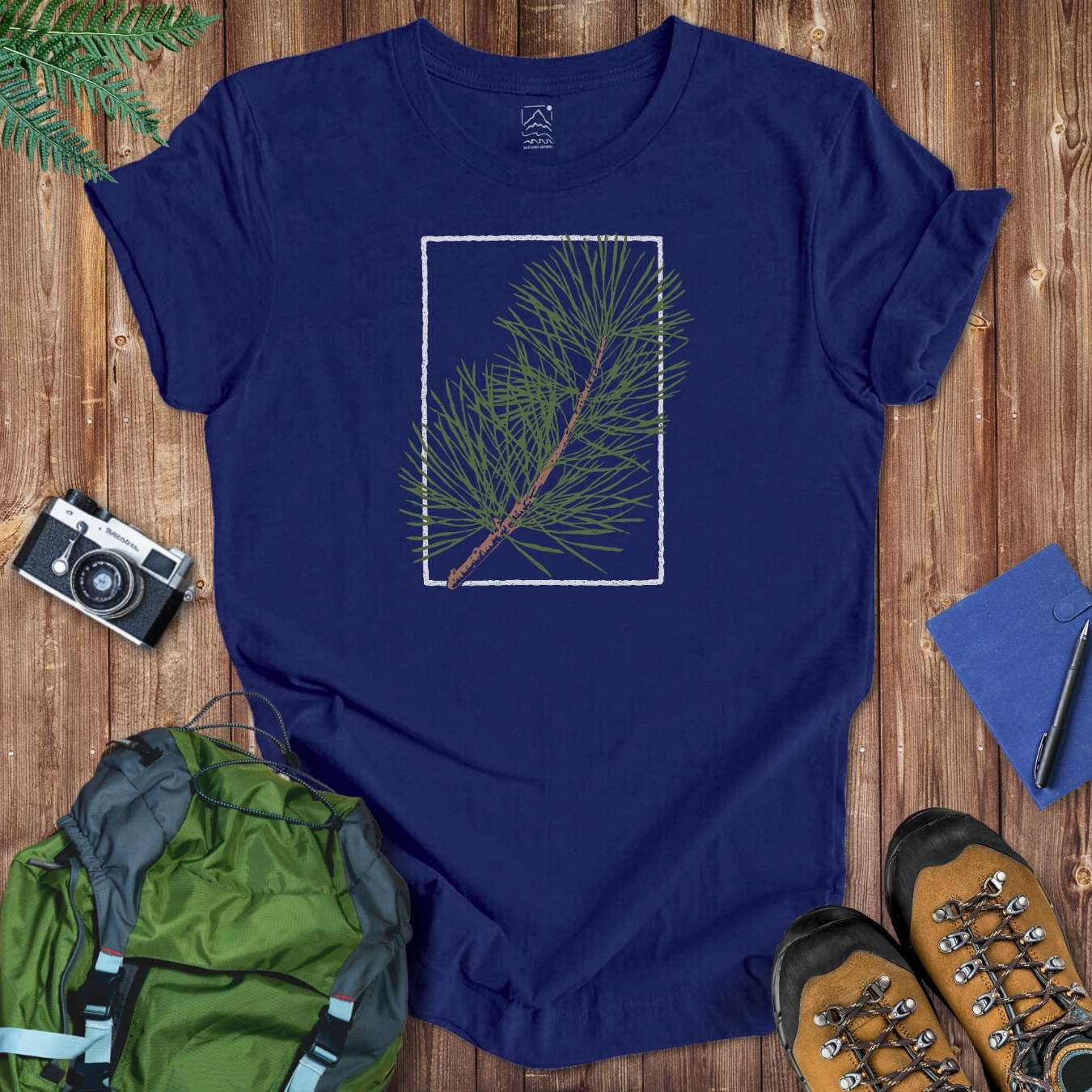 Pine Rectangle Tee T-Shirt Navy / S