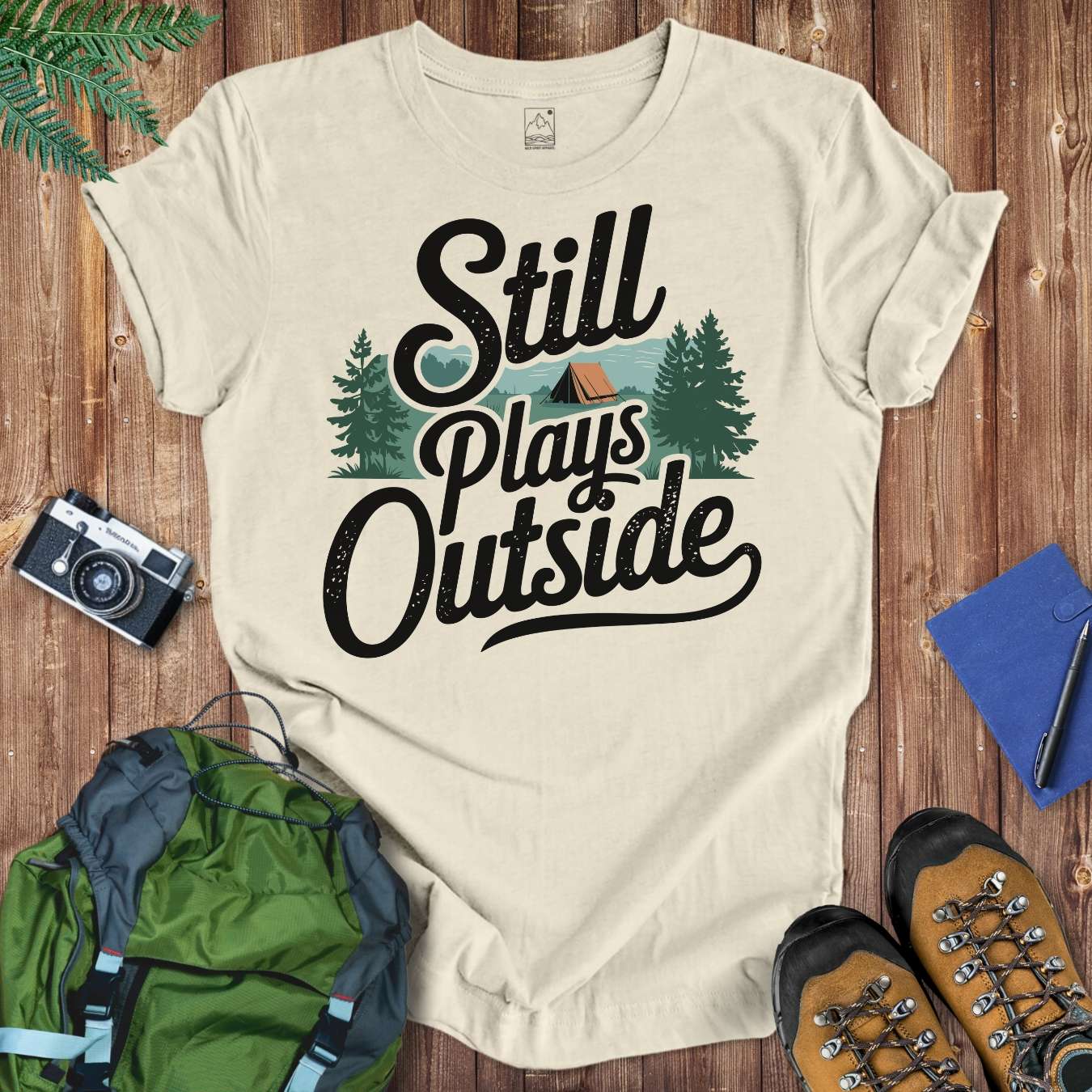 Plays Outside Tee T-Shirt Natural / S