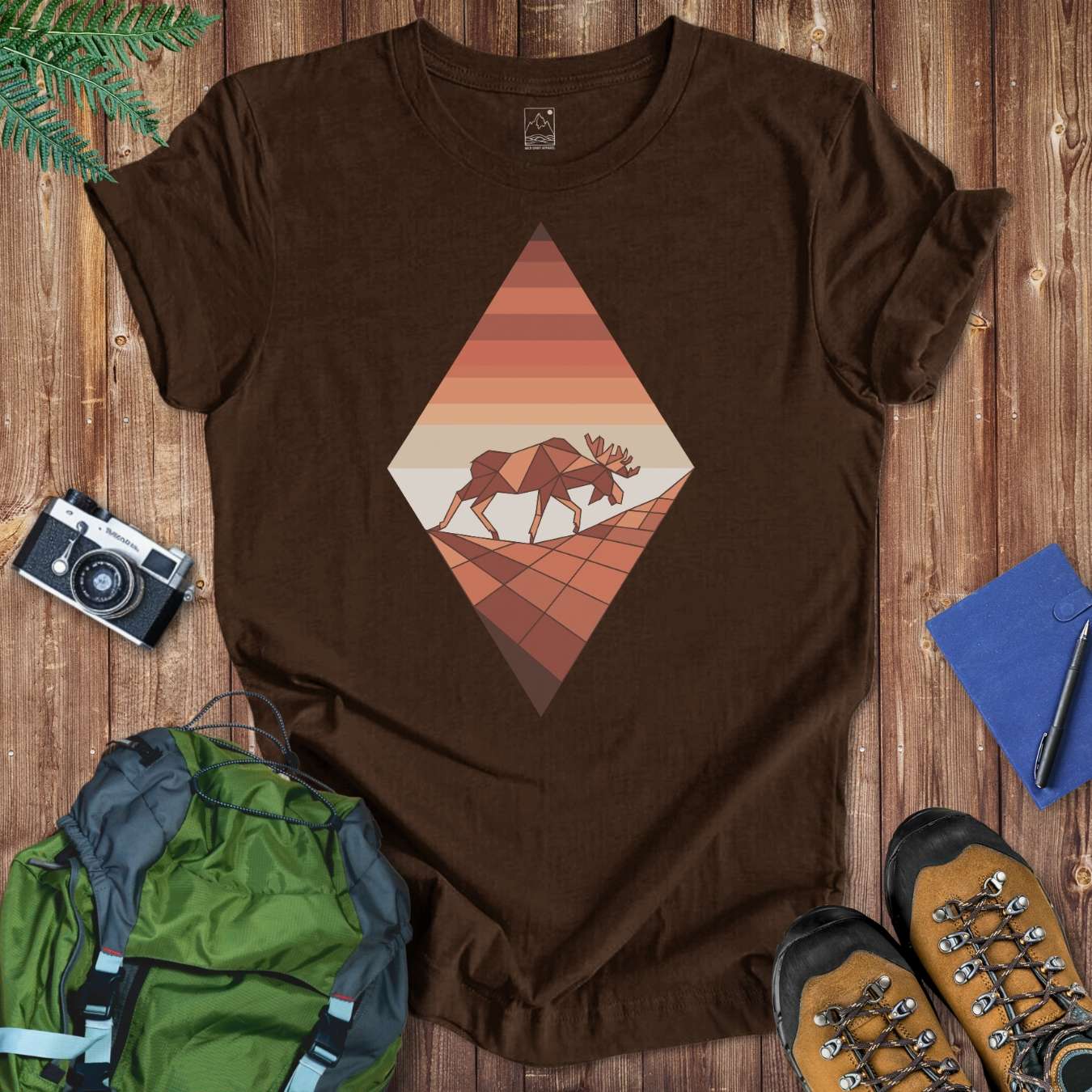 Poly Moose Tee T-Shirt Brown / S