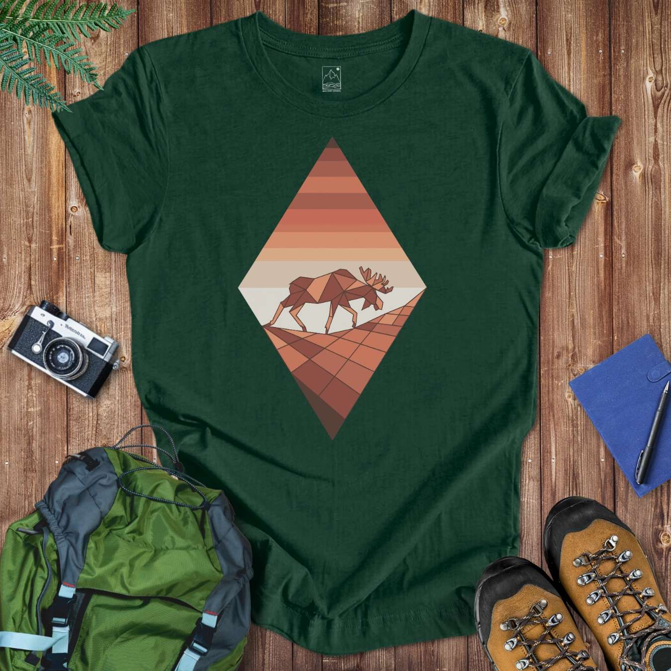 Poly Moose Tee T-Shirt Forest / S