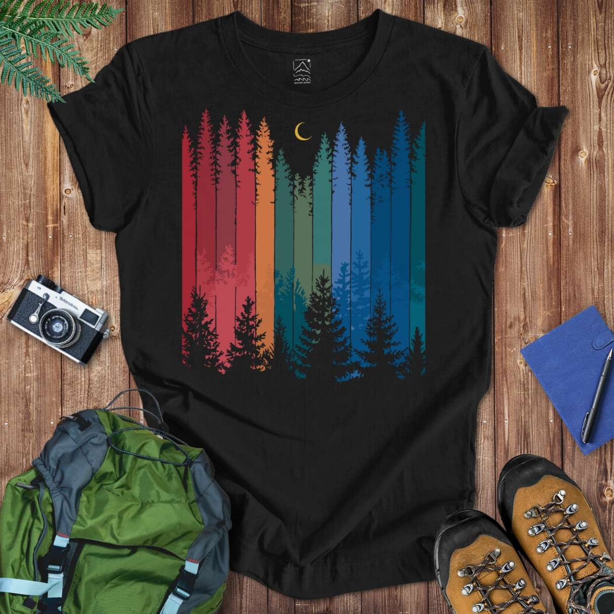 Rainbow Forest Tee T-Shirt Black / S