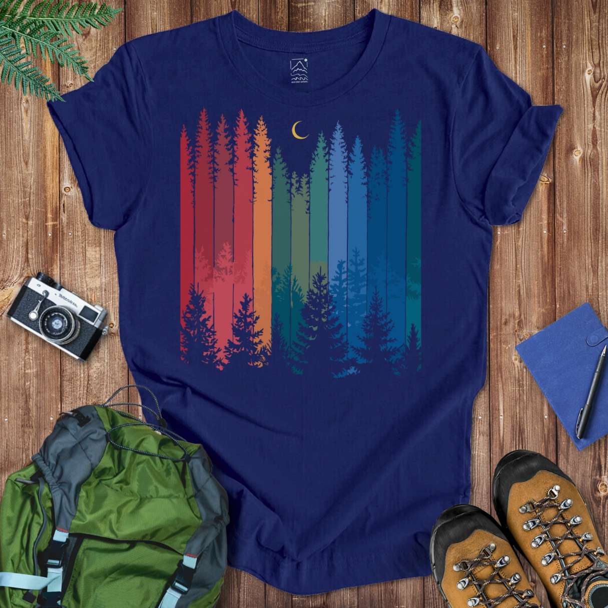 Rainbow Forest Tee T-Shirt Navy / S