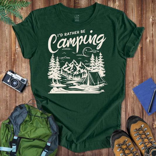 Rather Be Camping Tee T-Shirt Forest / S