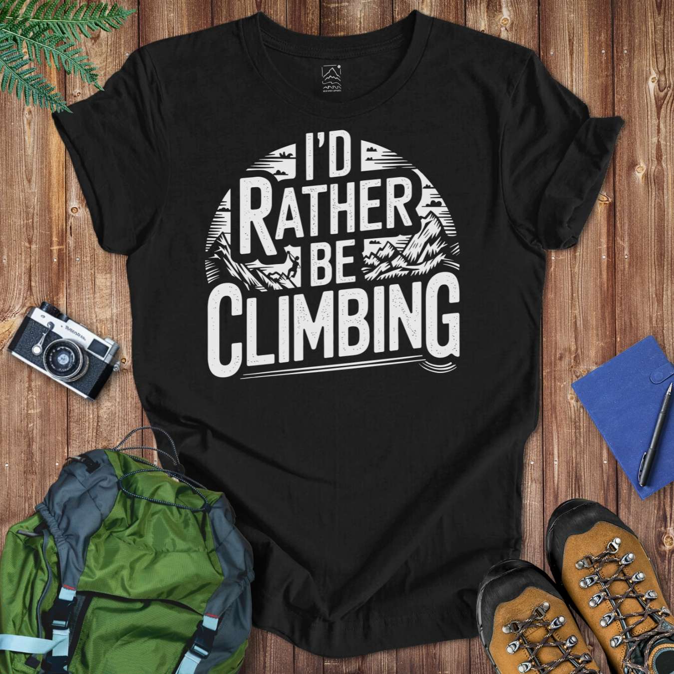 Rather Be Climbing Tee T-Shirt Black / S