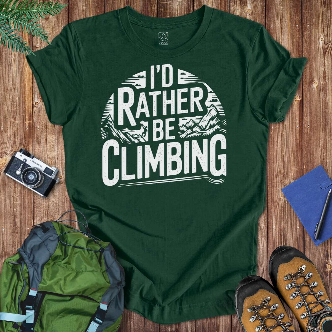 Rather Be Climbing Tee T-Shirt Forest / S