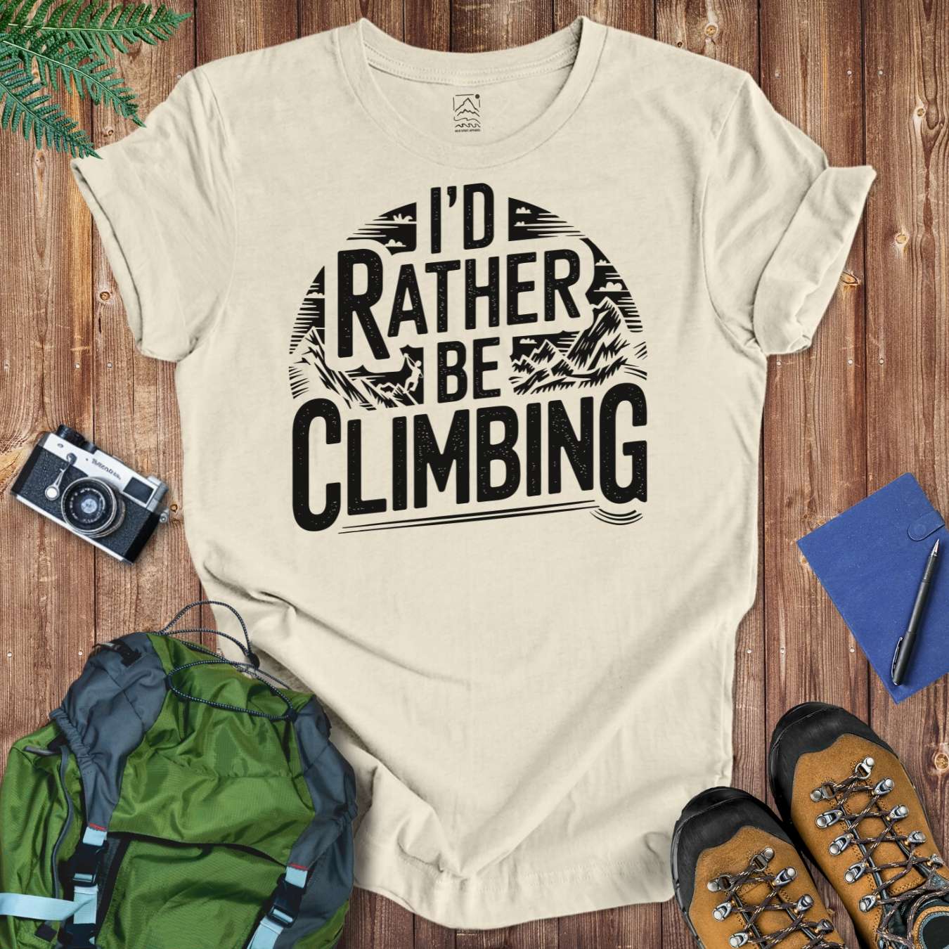 Rather Be Climbing Tee T-Shirt Natural / S