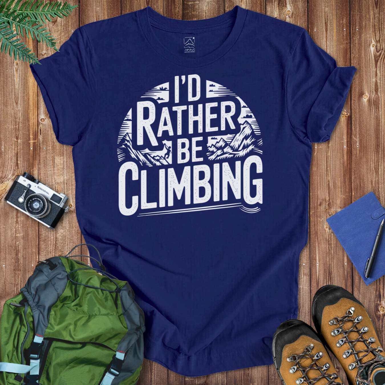 Rather Be Climbing Tee T-Shirt Navy / S