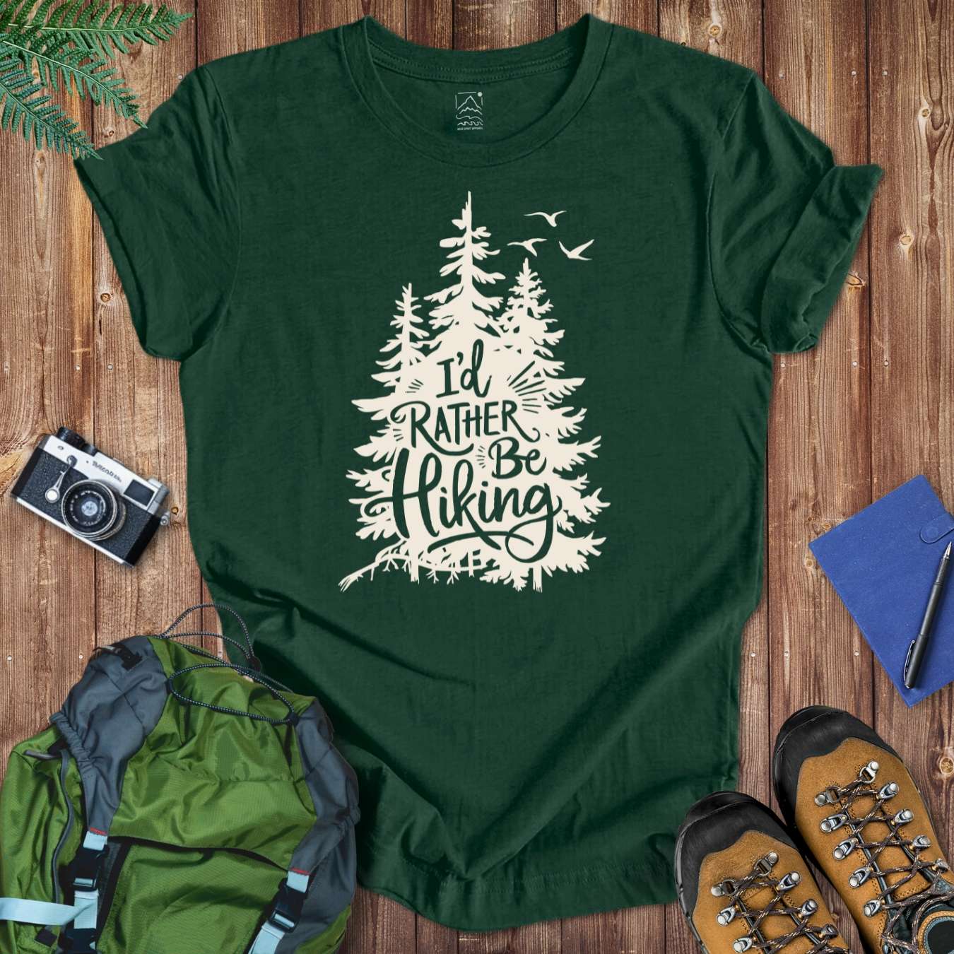 Rather Be Hiking Tree Tee T-Shirt Forest / S