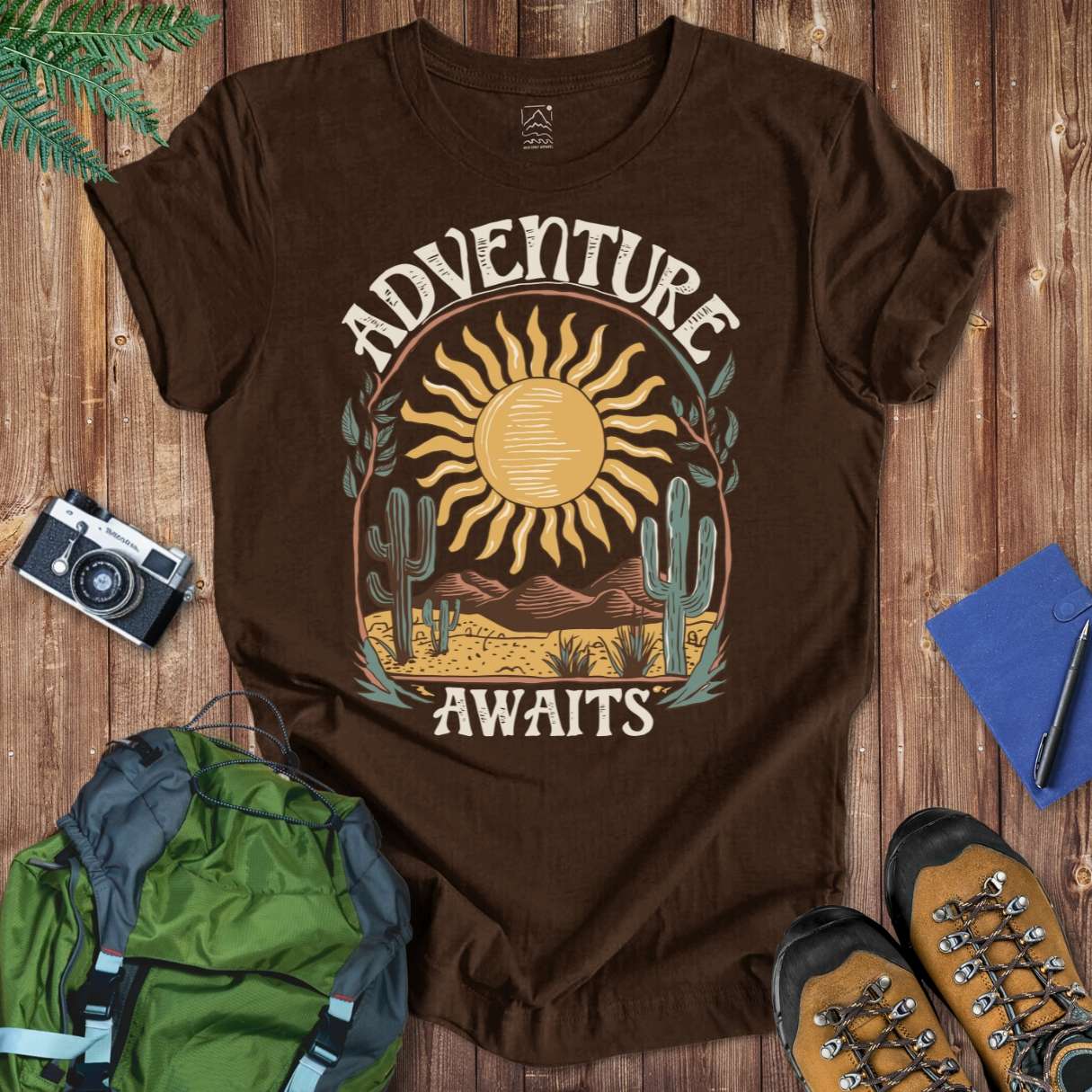 Retro Adventure Tee T-Shirt Brown / S