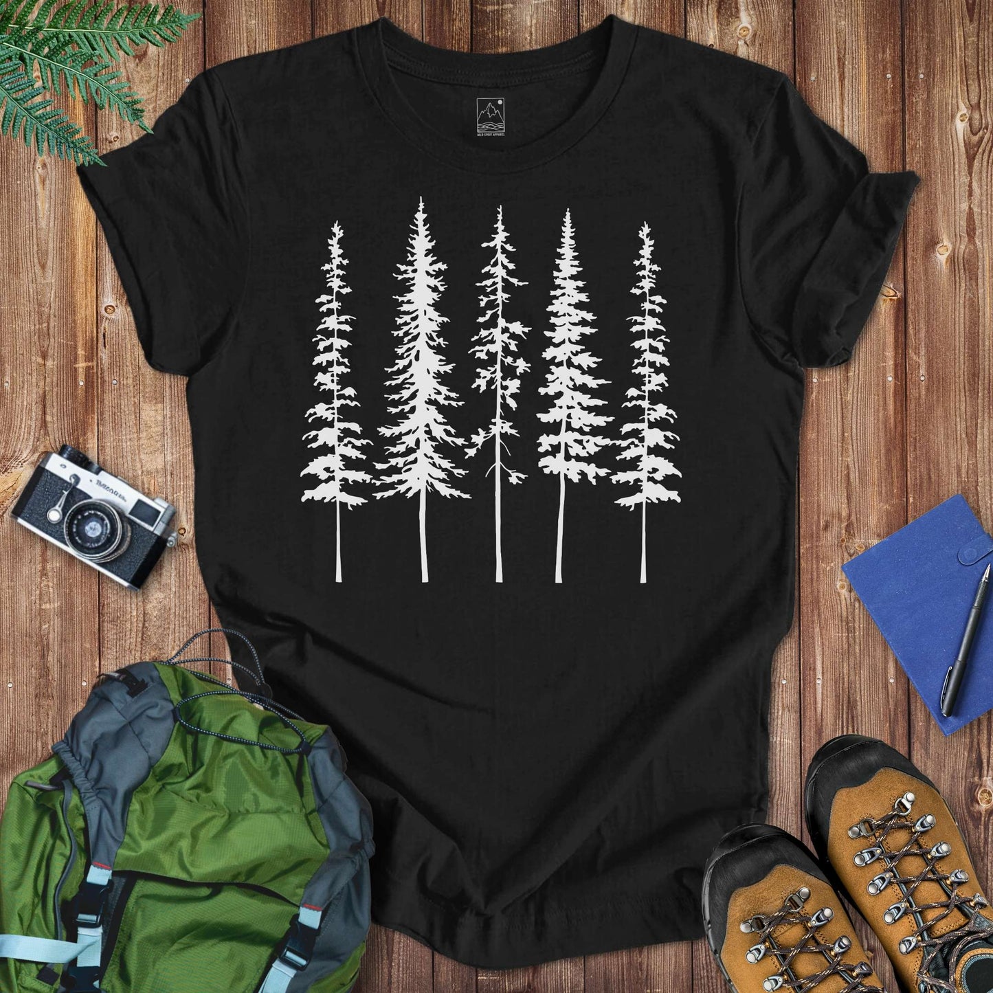 Skinny Pines Tee T-Shirt Black / S