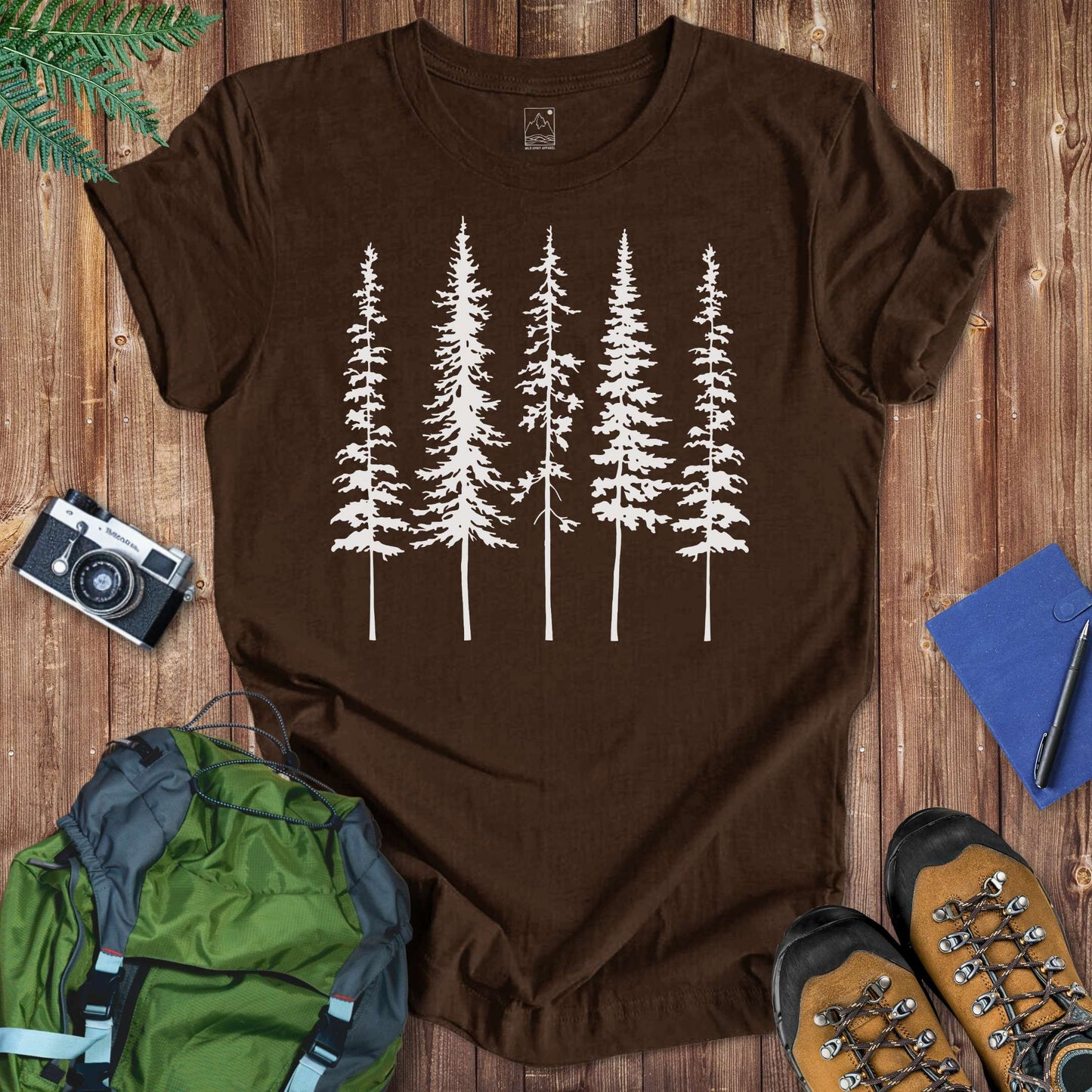 Skinny Pines Tee T-Shirt Brown / S