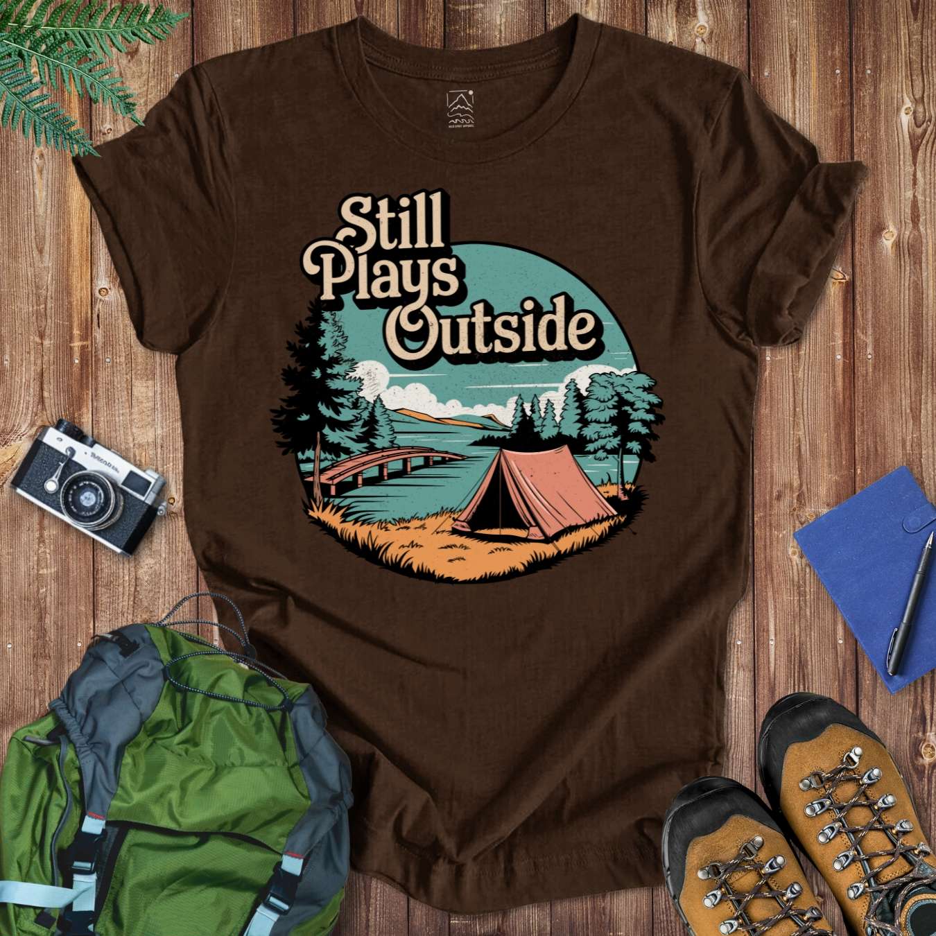 Still Plays Outside Tee T-Shirt Brown / S