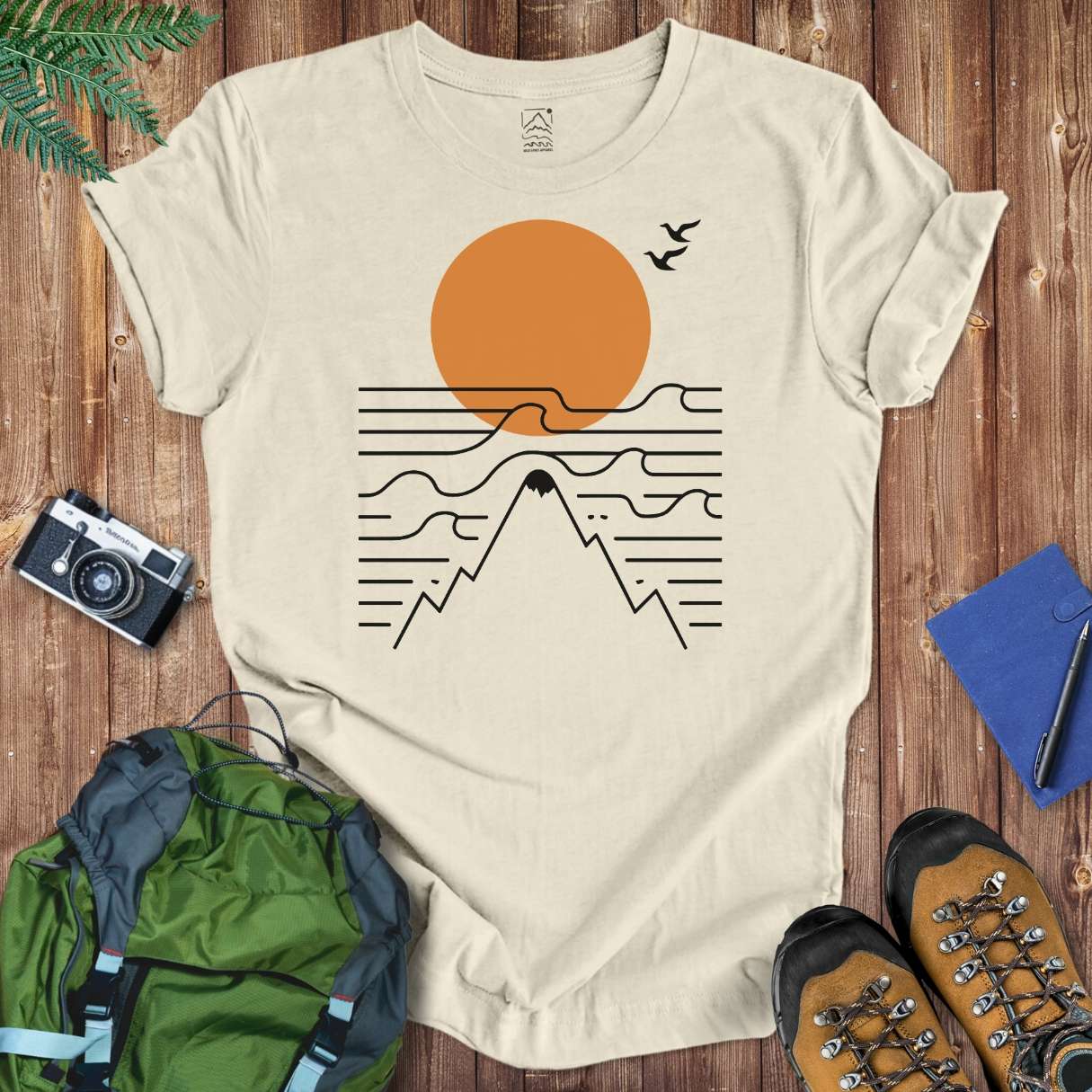 Sun & Waves Tee T-Shirt Natural / S