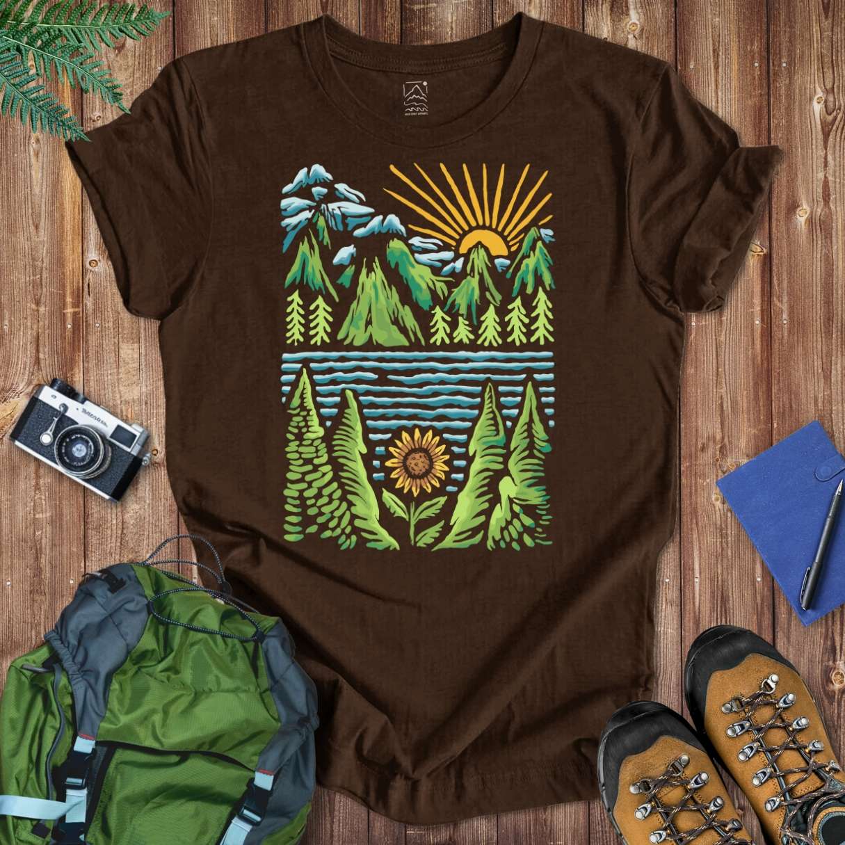 Sunny Lake Tee T-Shirt Brown / S