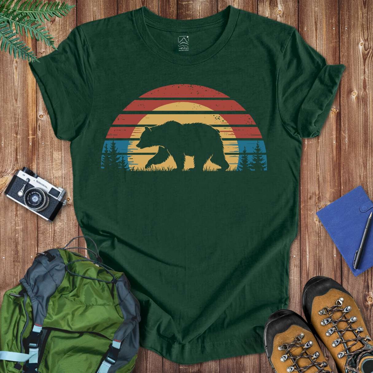 Sunset Bear Tee T-Shirt Forest / S