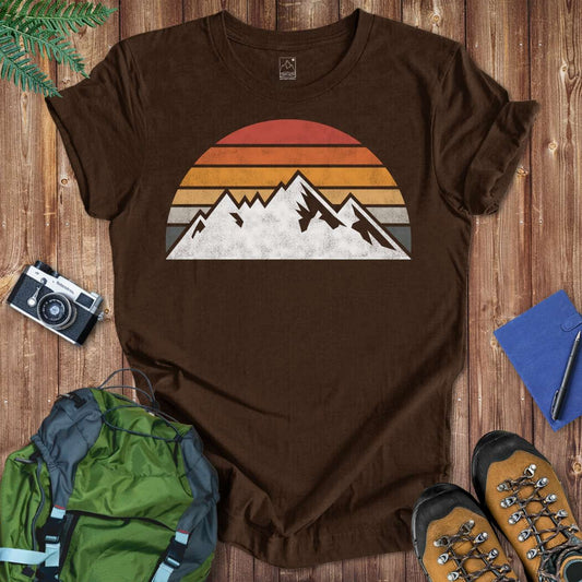 Sunset Mountain Tee T-Shirt Brown / S