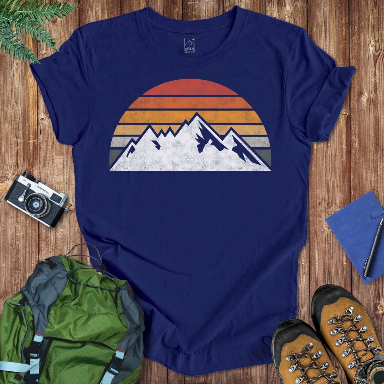 Sunset Mountain Tee T-Shirt Navy / S