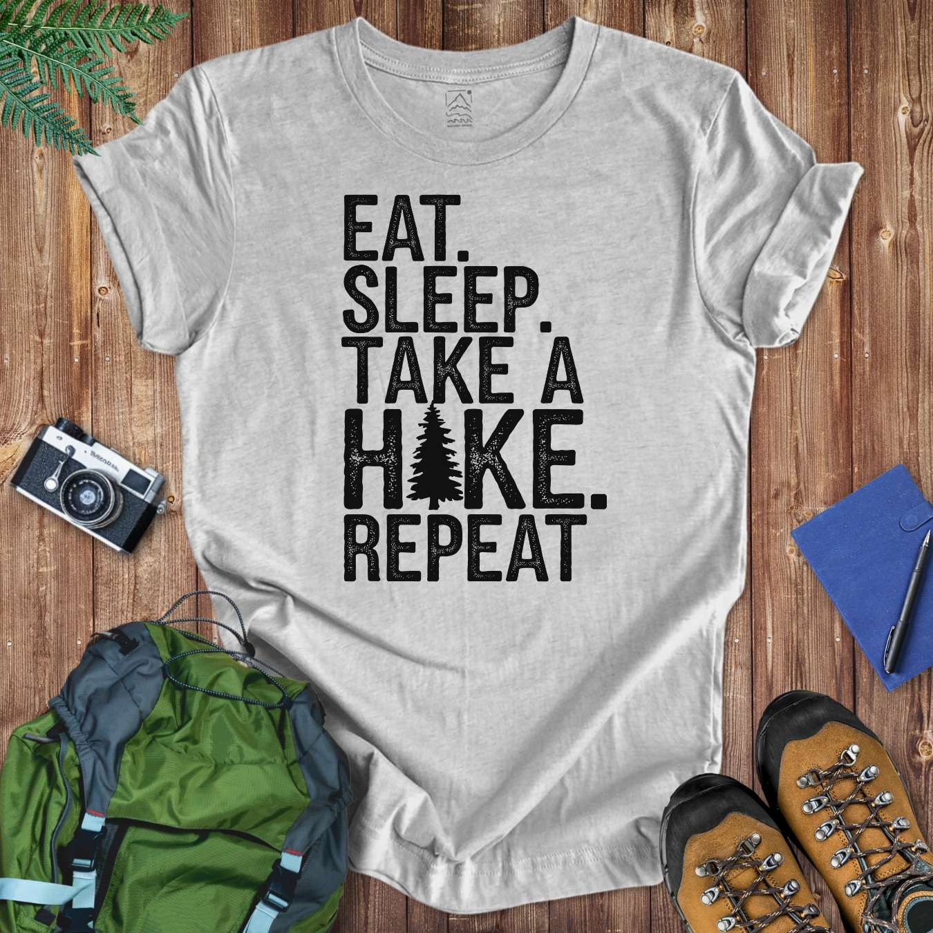 Take A Hike. Repeat. Tee T-Shirt Athletic Heather / S