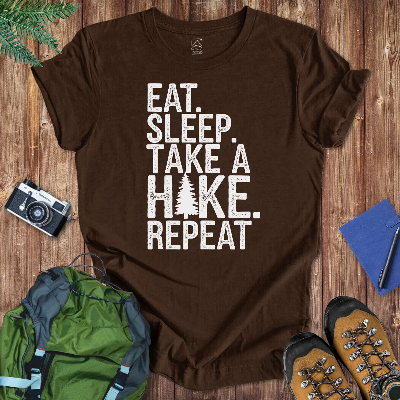 Take A Hike. Repeat. Tee T-Shirt Brown / S