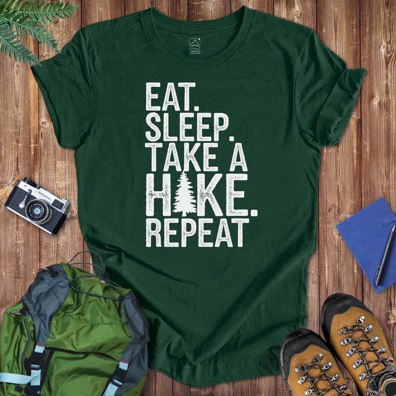 Take A Hike. Repeat. Tee T-Shirt Forest / S