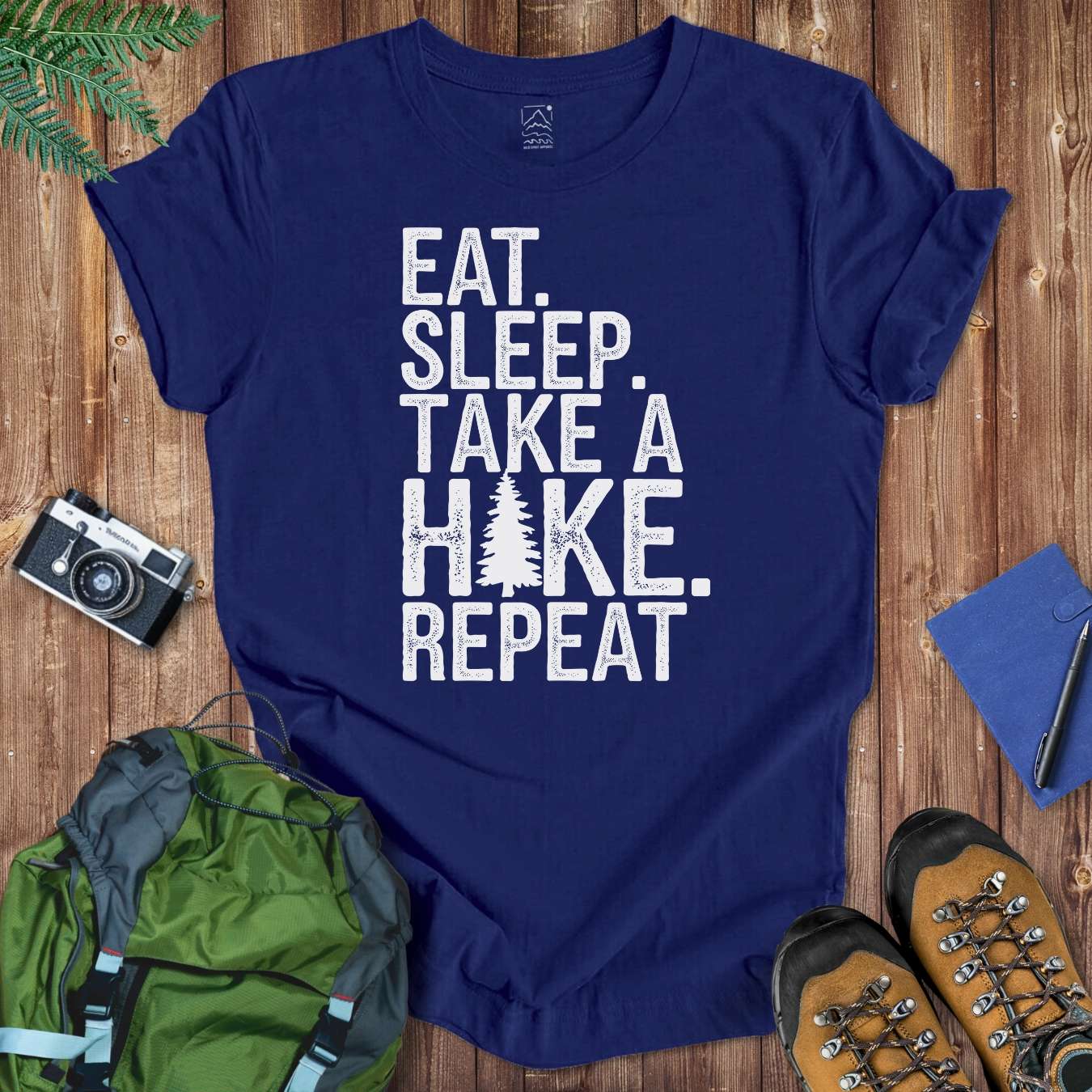 Take A Hike. Repeat. Tee T-Shirt Navy / S