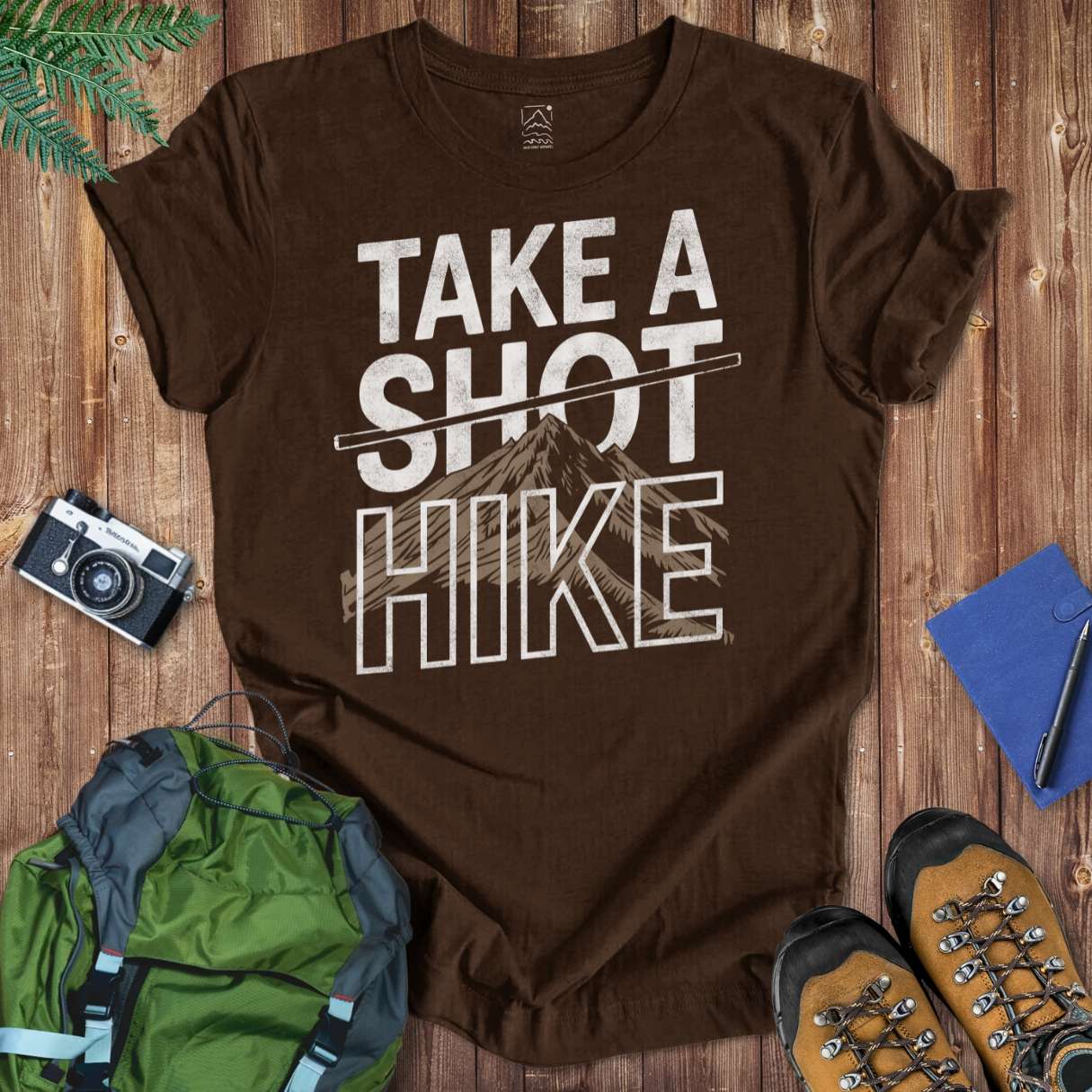 Take A Hike Tee T-Shirt Brown / S