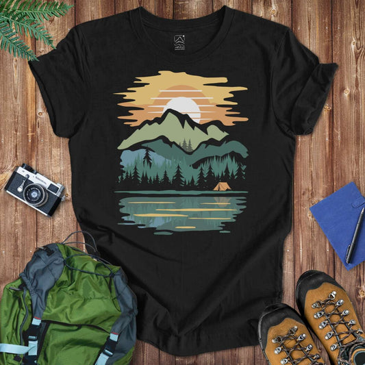 Tent In Nature Tee T-Shirt Black / S