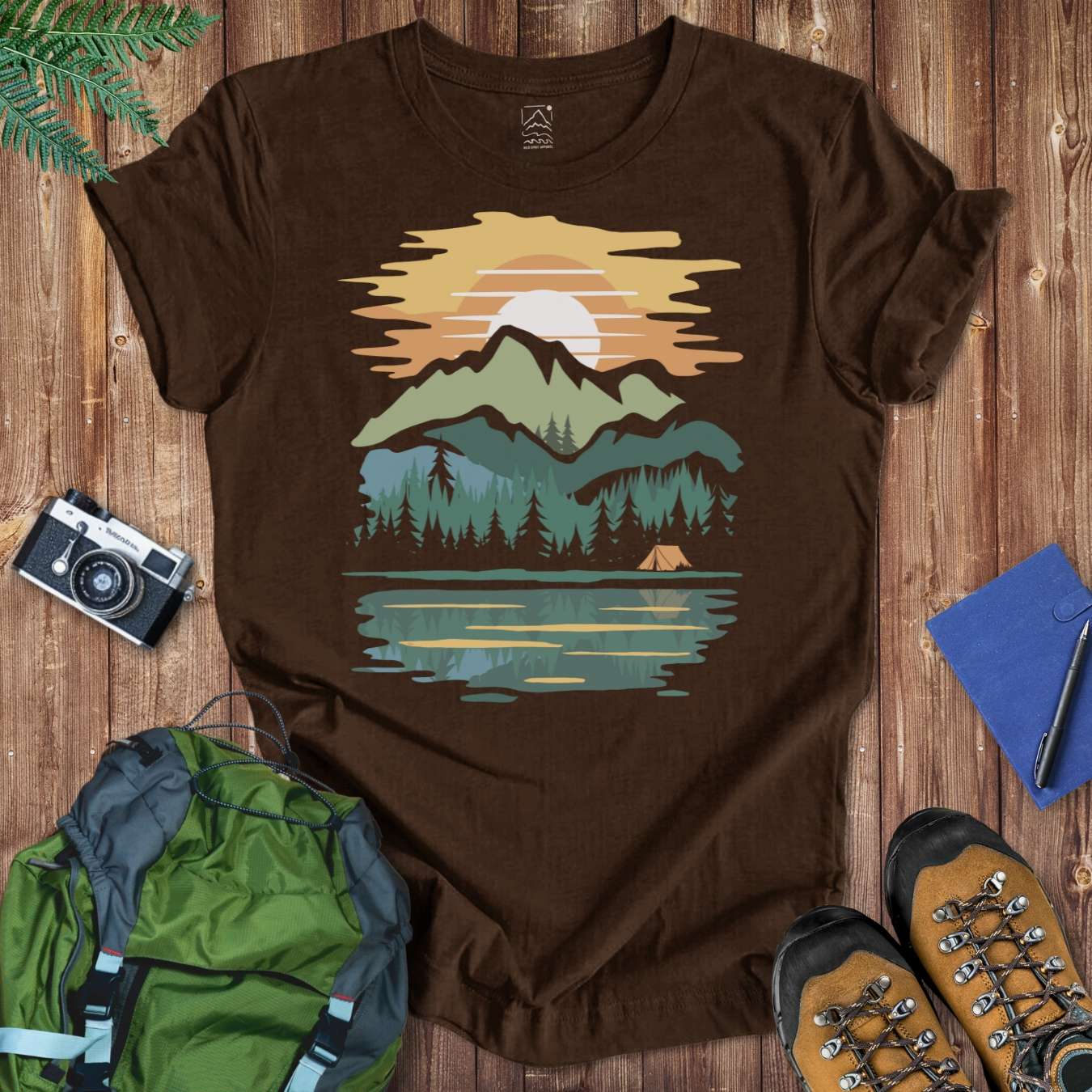 Tent In Nature Tee T-Shirt Brown / S