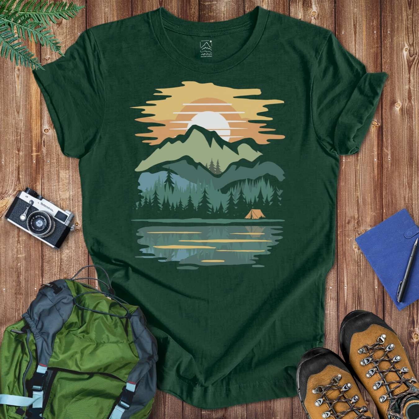 Tent In Nature Tee T-Shirt Forest / S