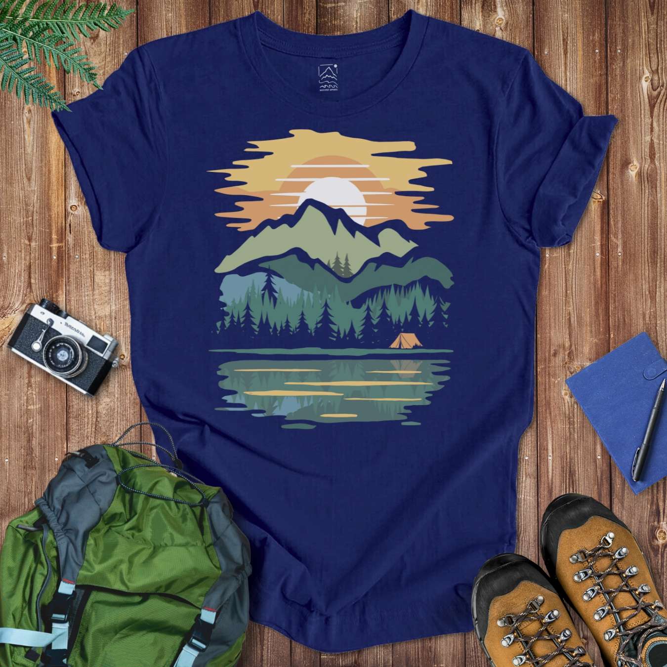 Tent In Nature Tee T-Shirt Navy / S